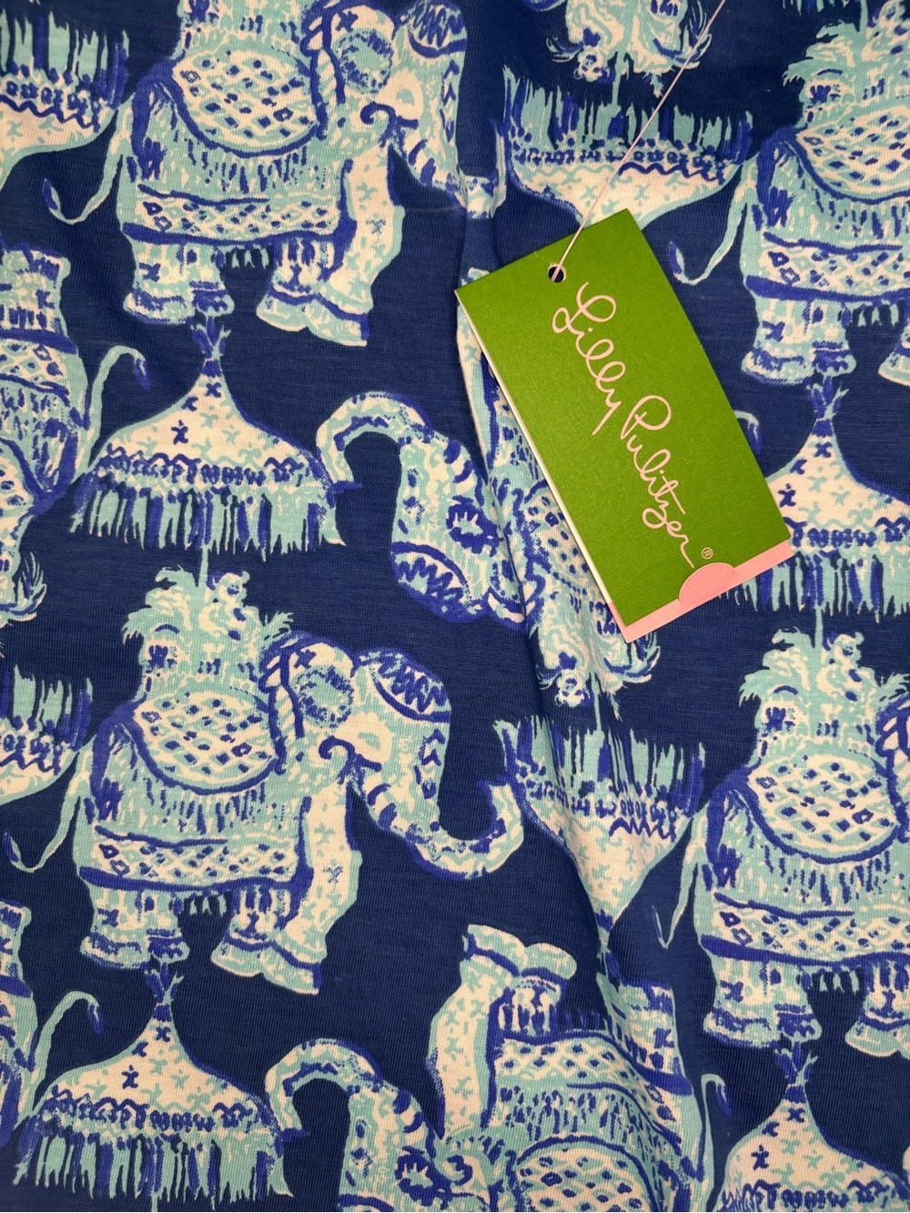 Lilly Pulitzer Blue and Light Blue Printed Elephant Cotton Dress 🐘❤️ - Picture 16 of 16